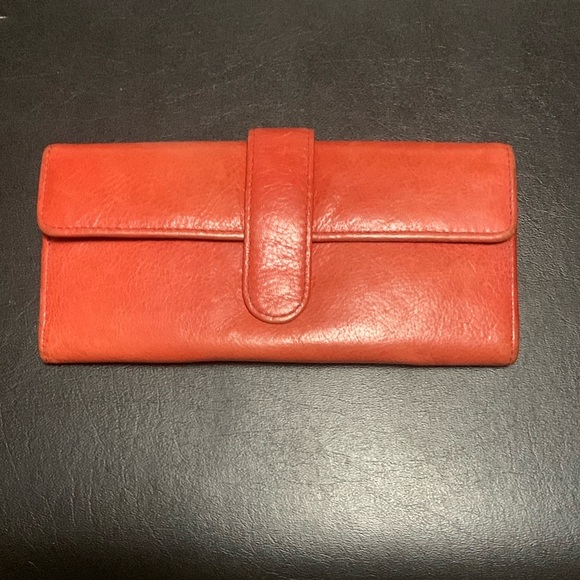 Redish brown leather wallet HOBO - Picture 1 of 5